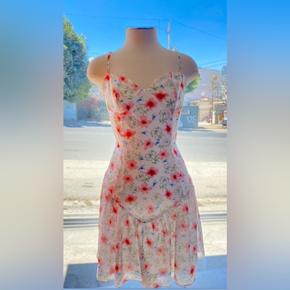 Dresses & Skirts - Spaghetti Strap Flower Print Dress